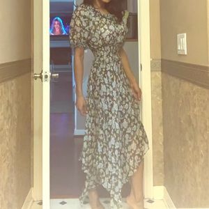 Maje flowy floral print dress